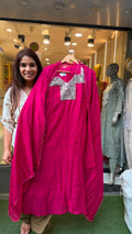 Azure Heirloom Mirror Mul Chanderi Suit