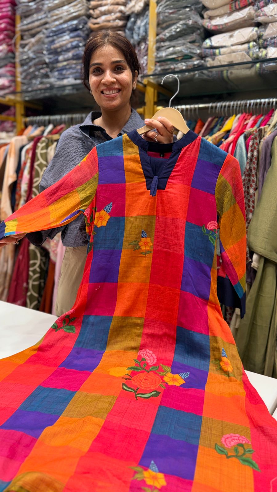 Multi color vibrant kurta pant