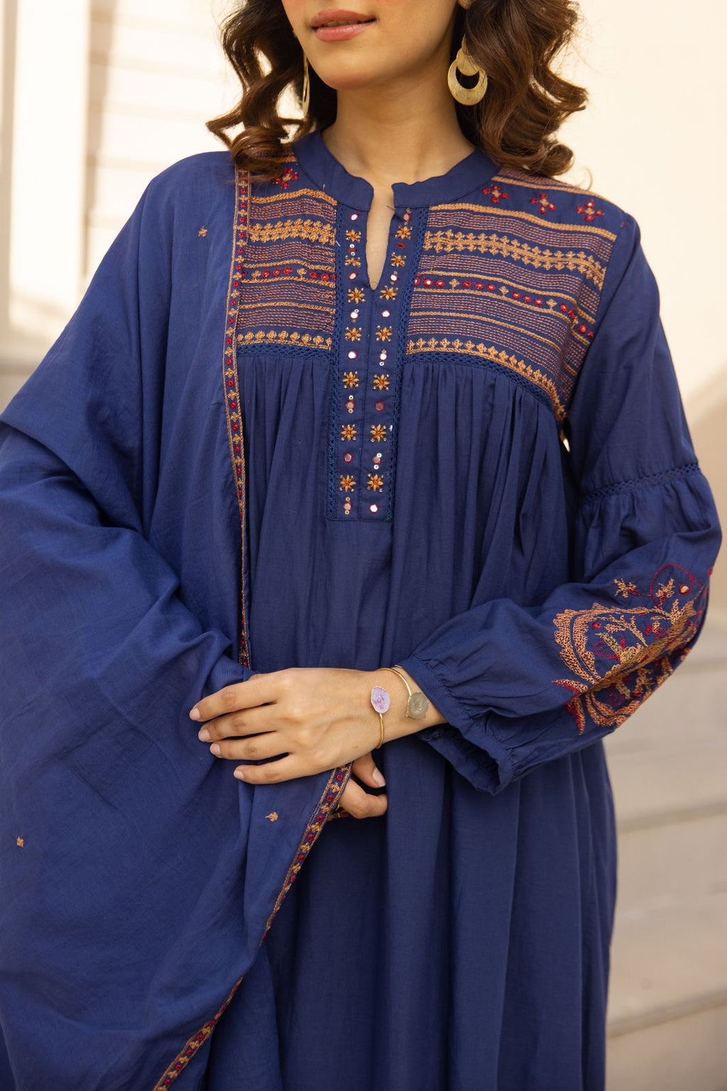 Royal Neel Embroidered Suit Set