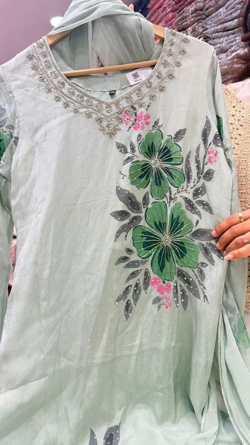 Chinnon Muse - Mint Green & Blush Mouve