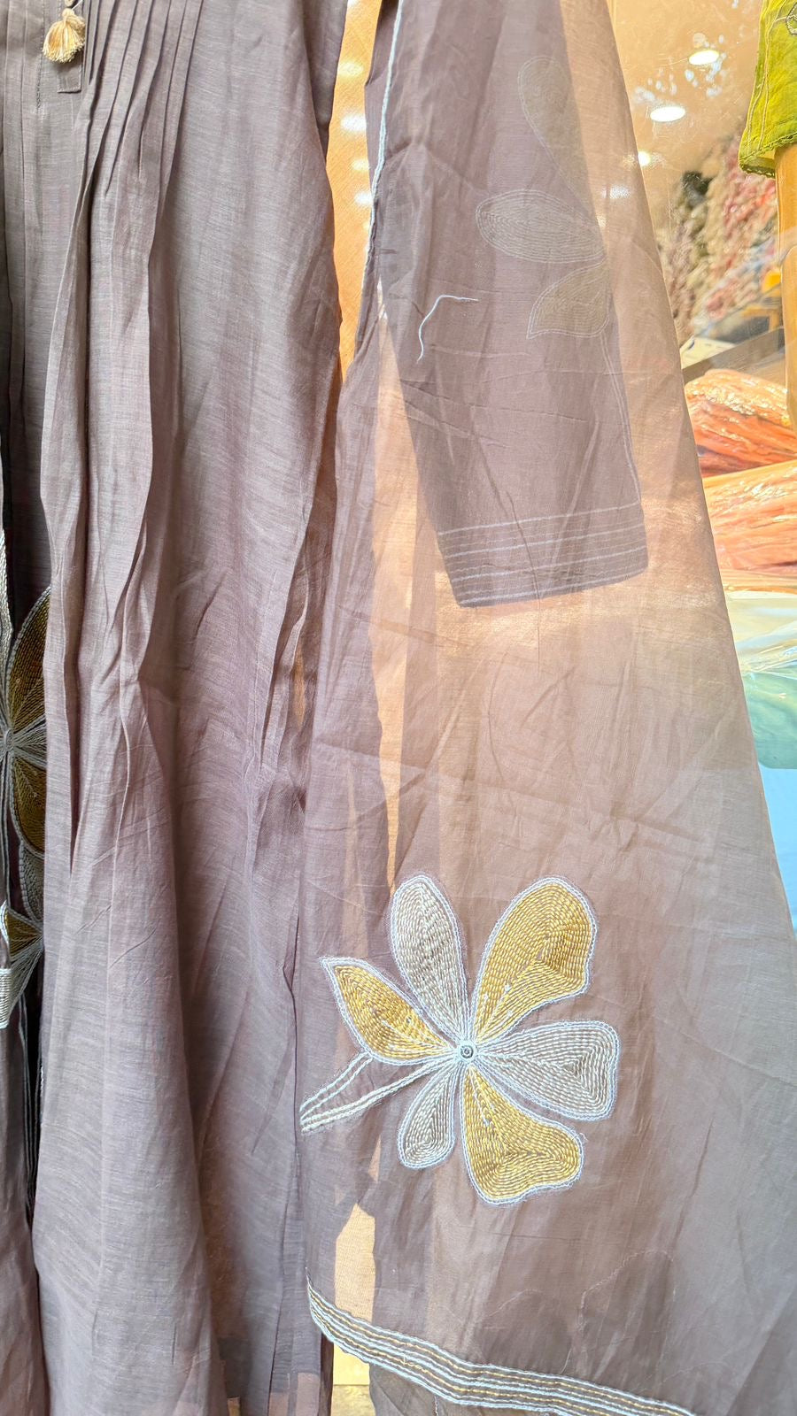 Dusky Flora Mul Chanderi