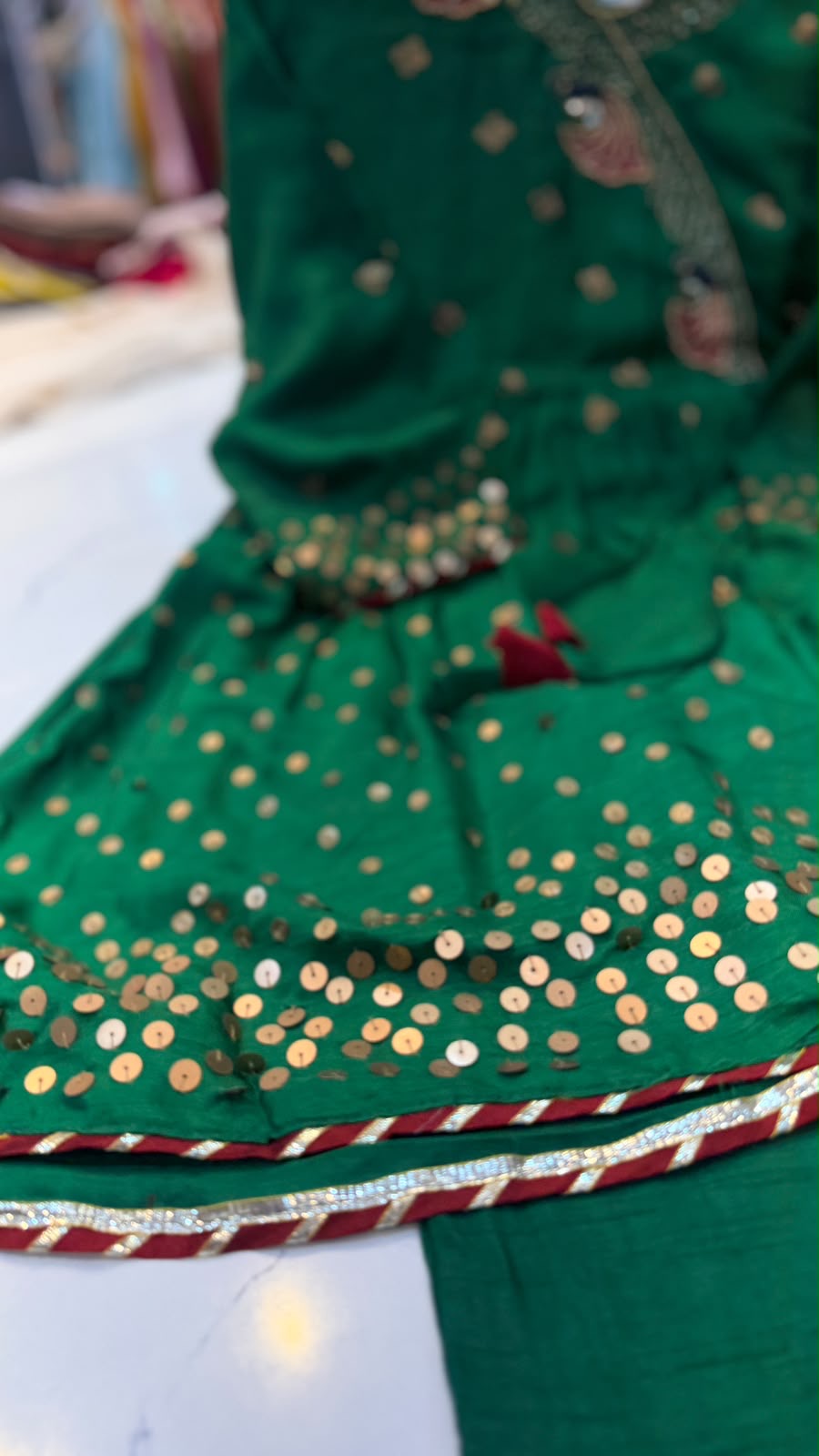 The Peacock Waltz – Festive Angrakha Palazzo Set✨