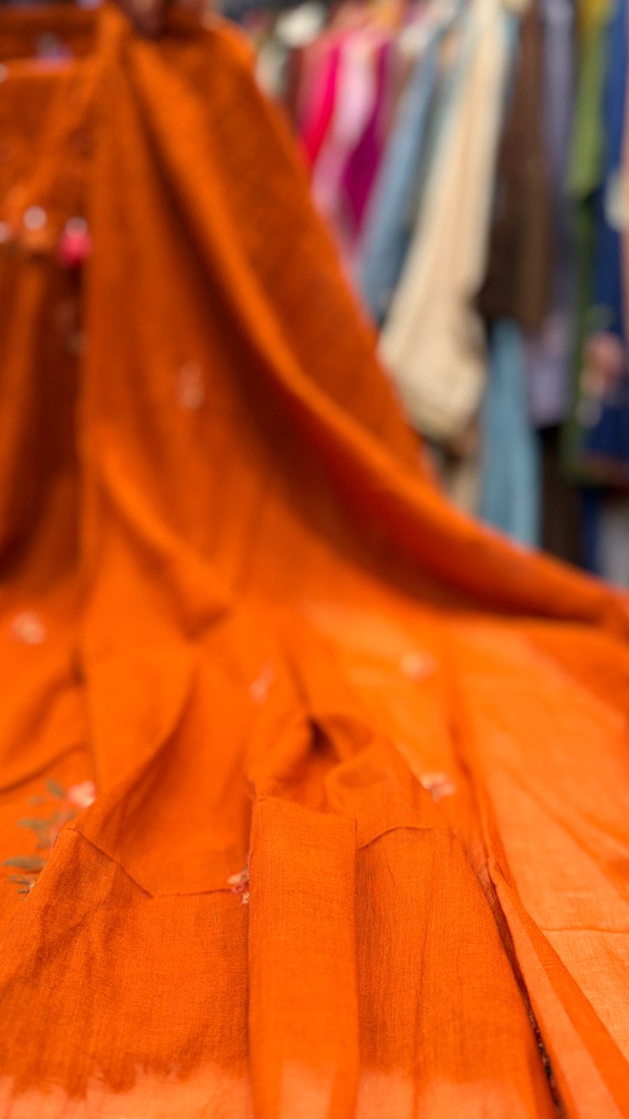 Rust Mul Embroidered Suit Set