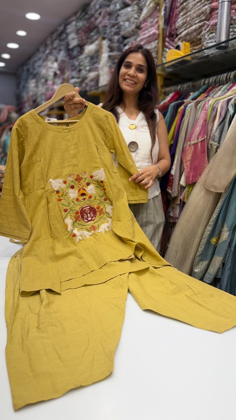 The Royal Harvest Co-ord Set— Mul Chanderi
