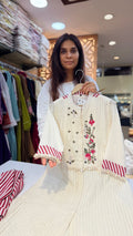 Blush Flora Ivory Kurta Set