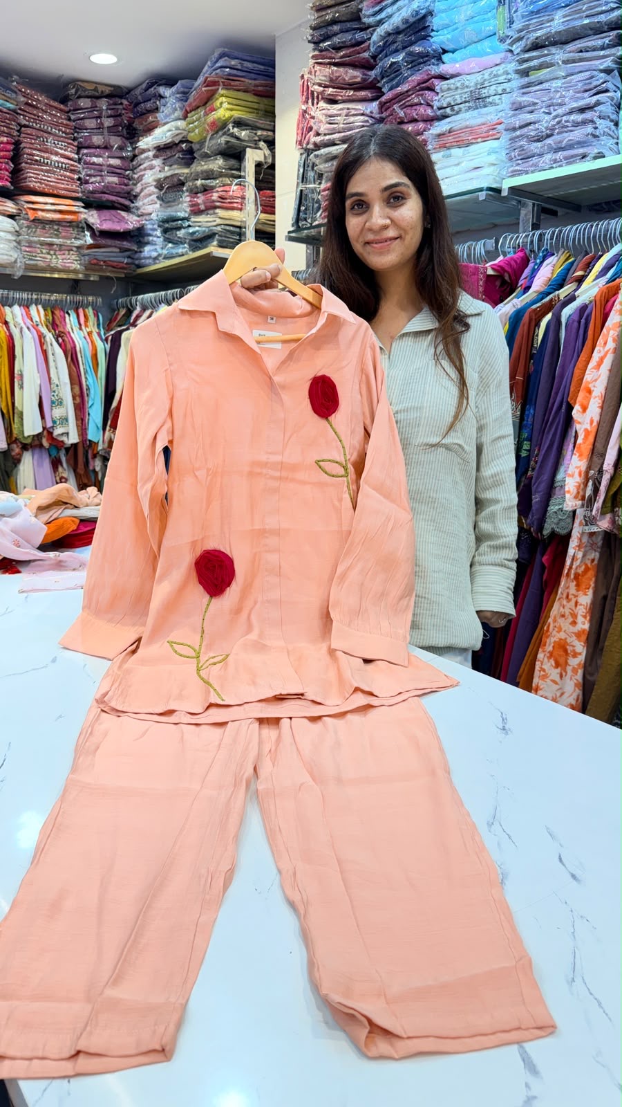 A Rose in Passing – Peach Co-ord Set