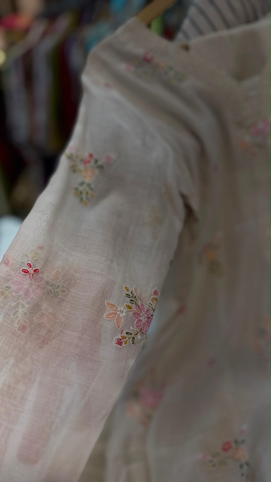 A Little Garden in Ivory — Mul Chanderi Luxe