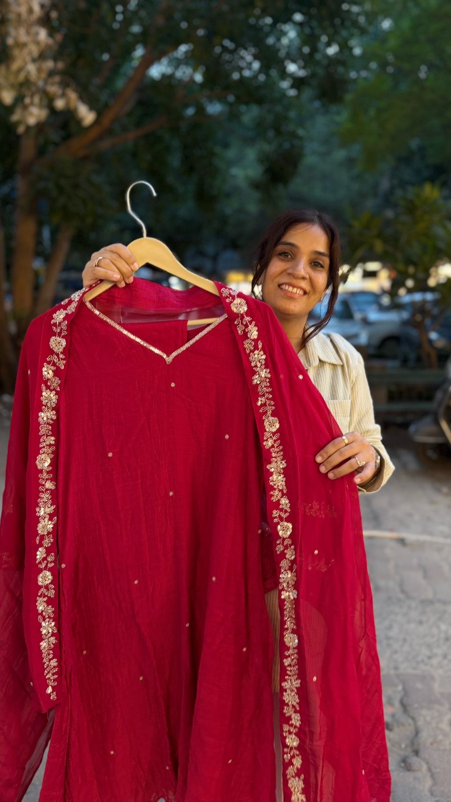 Starlit Grace Mul Chanderi