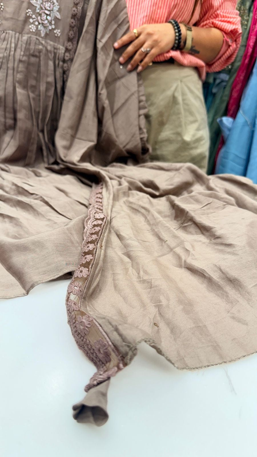 Rosé Thread Mul Chanderi Series