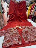 Crimson Beyond Ordinary – Luxury Dhoti Skirt Set { Limited Edition }