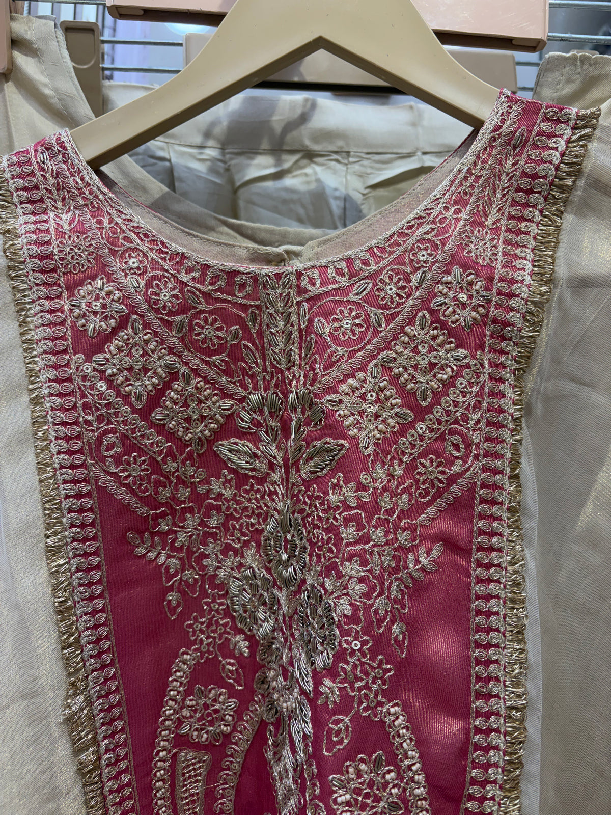 A Whisper of Gold, A Blush of Rose – Festive Kaftan Set ✨