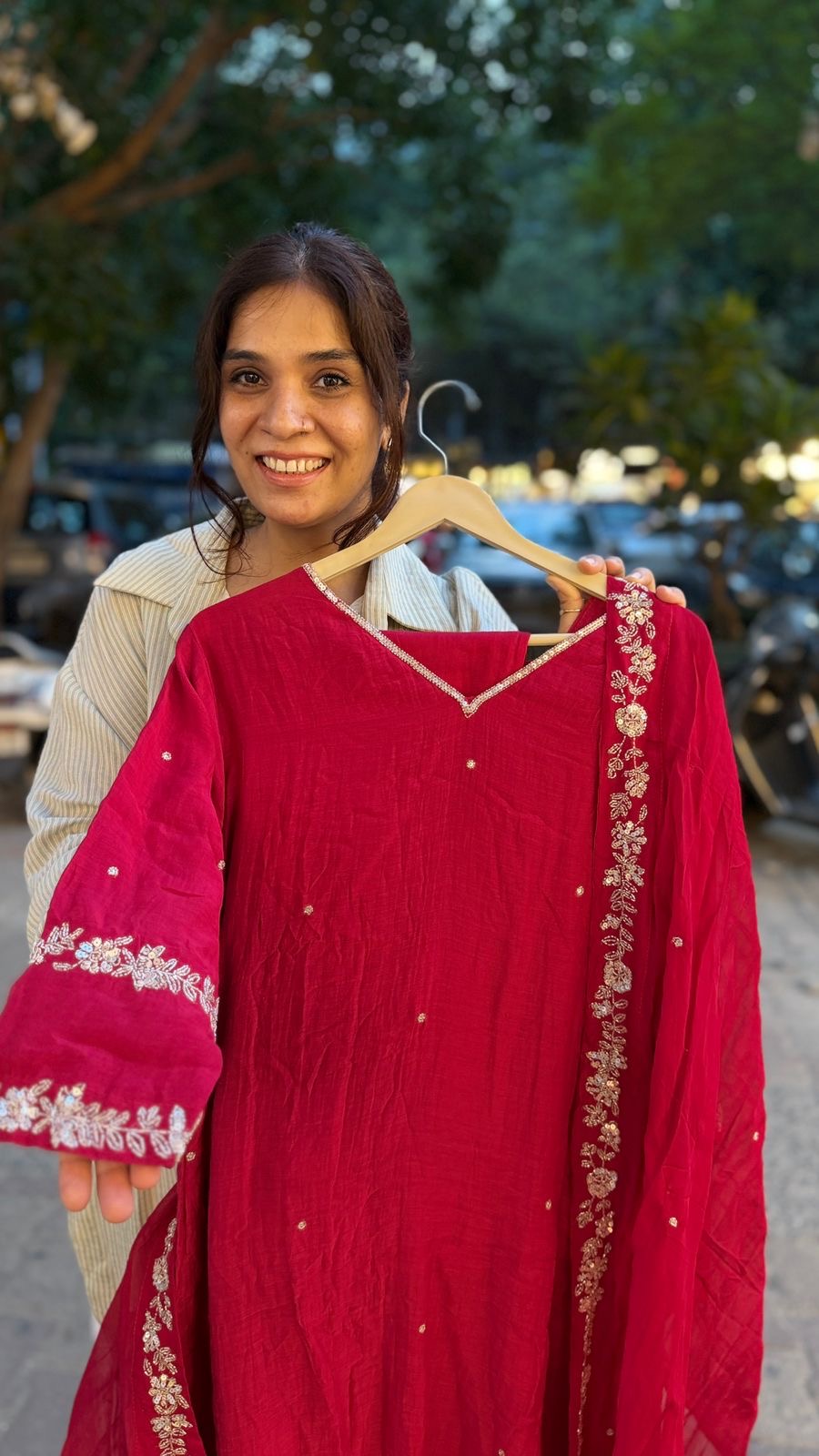Starlit Grace Mul Chanderi