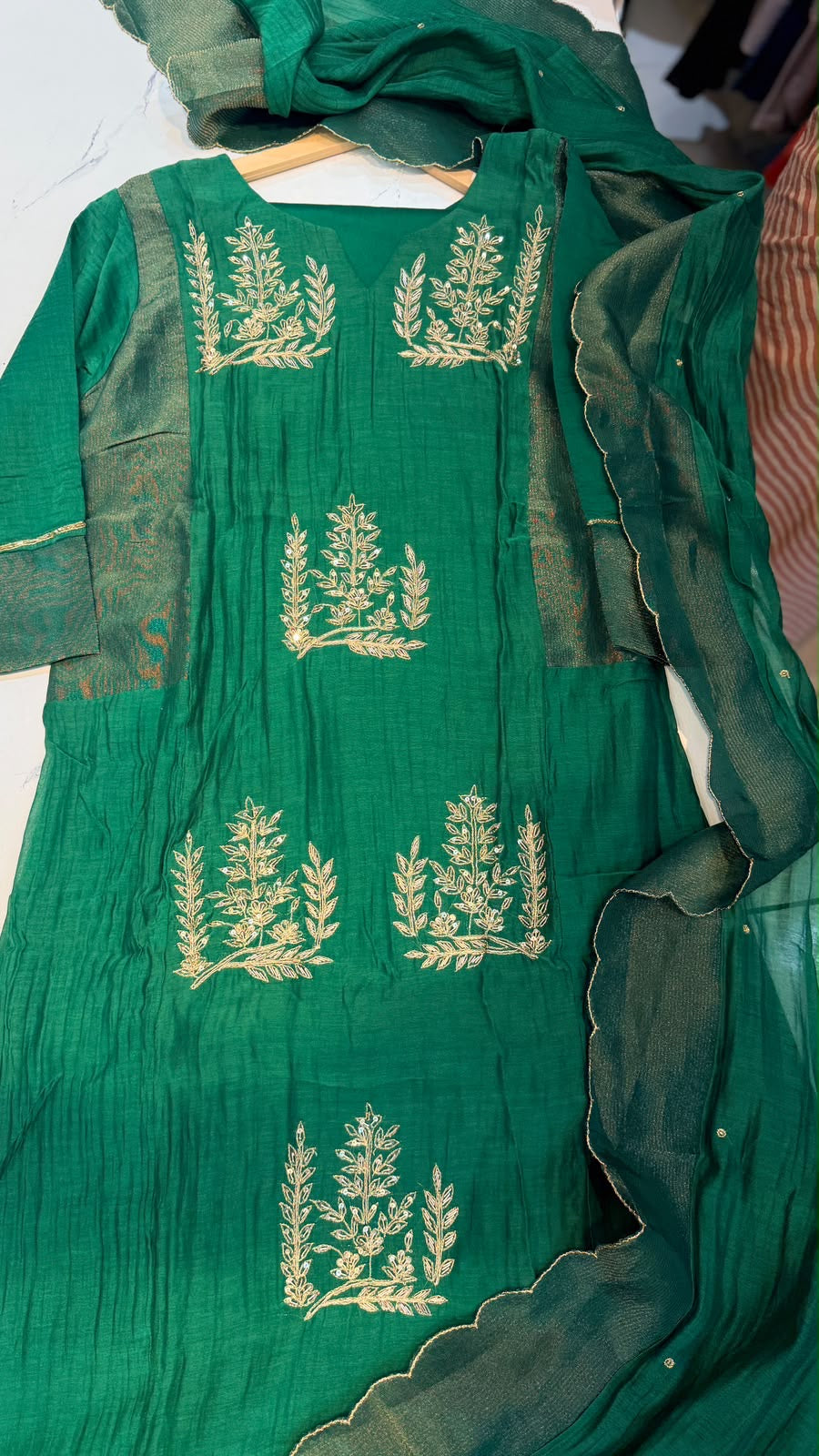 Botanical Alchemy – Mul Chanderi Suit Set
