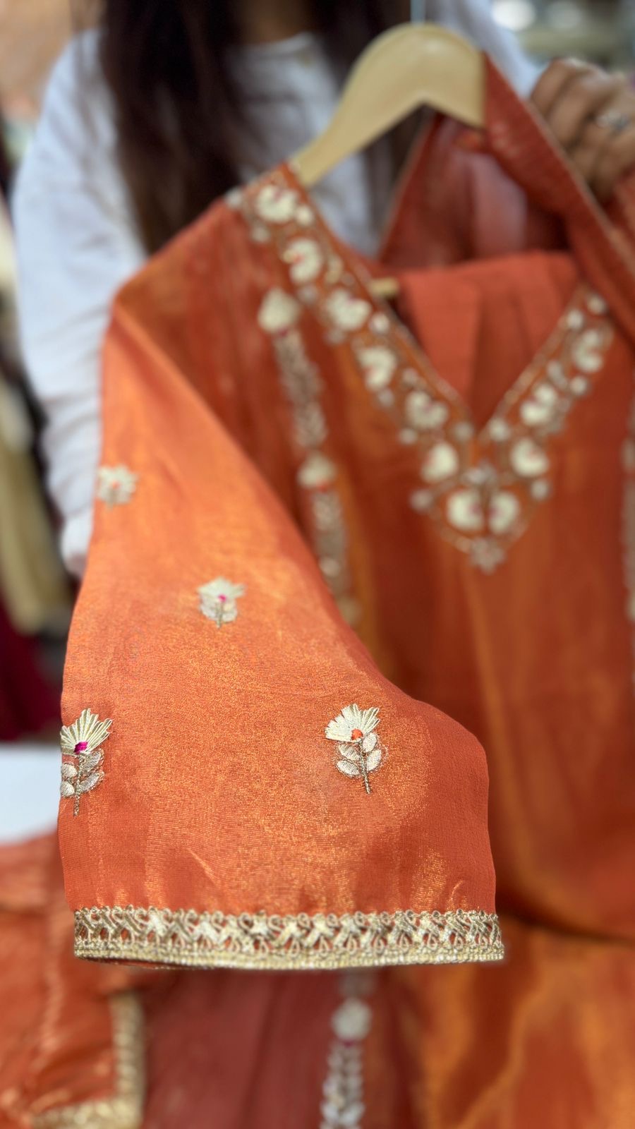 Saffron Luxe Zari Suit Set