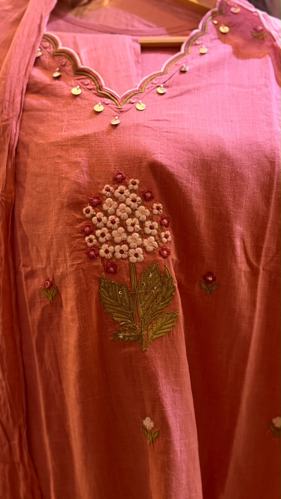 Petals, Precisely Placed – Embroidered Suit Set