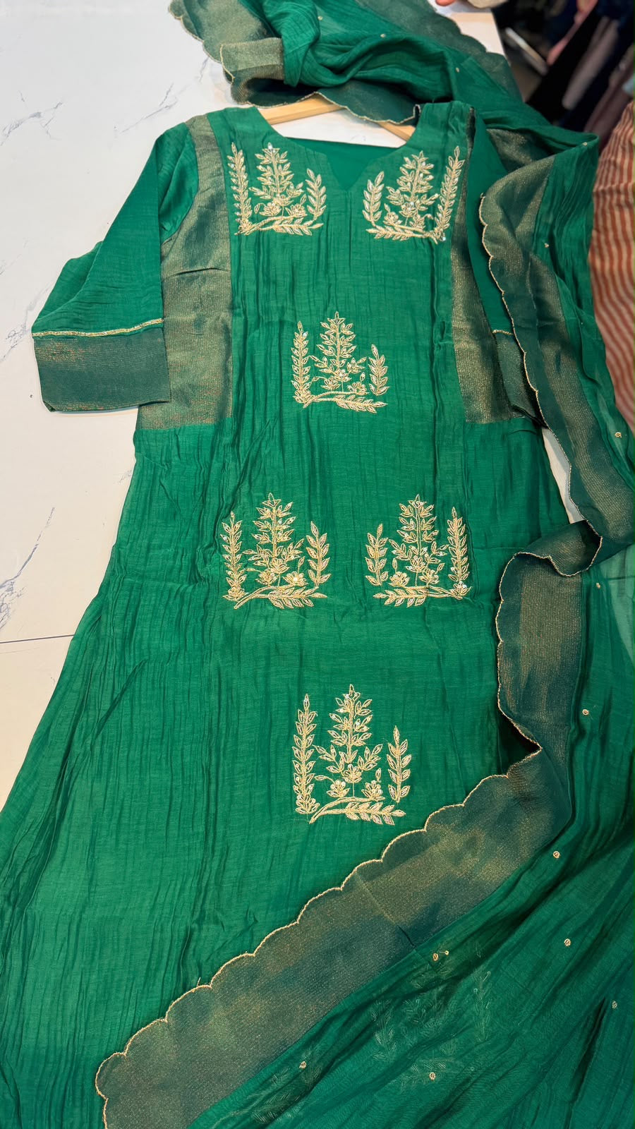 Botanical Alchemy – Mul Chanderi Suit Set