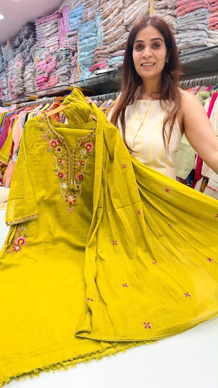 Aafreen Mirrorwork Mul Cotton Ensemble