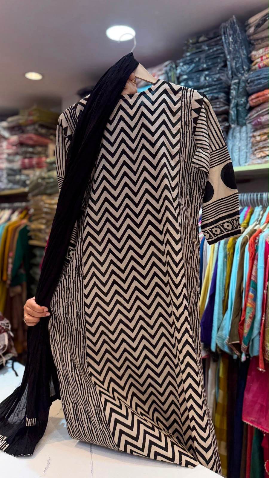 Monochrome Muse Cotton Suit Set