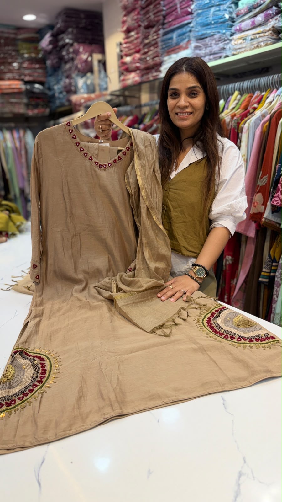 Crafted in Circles - Mul Chanderi Muse