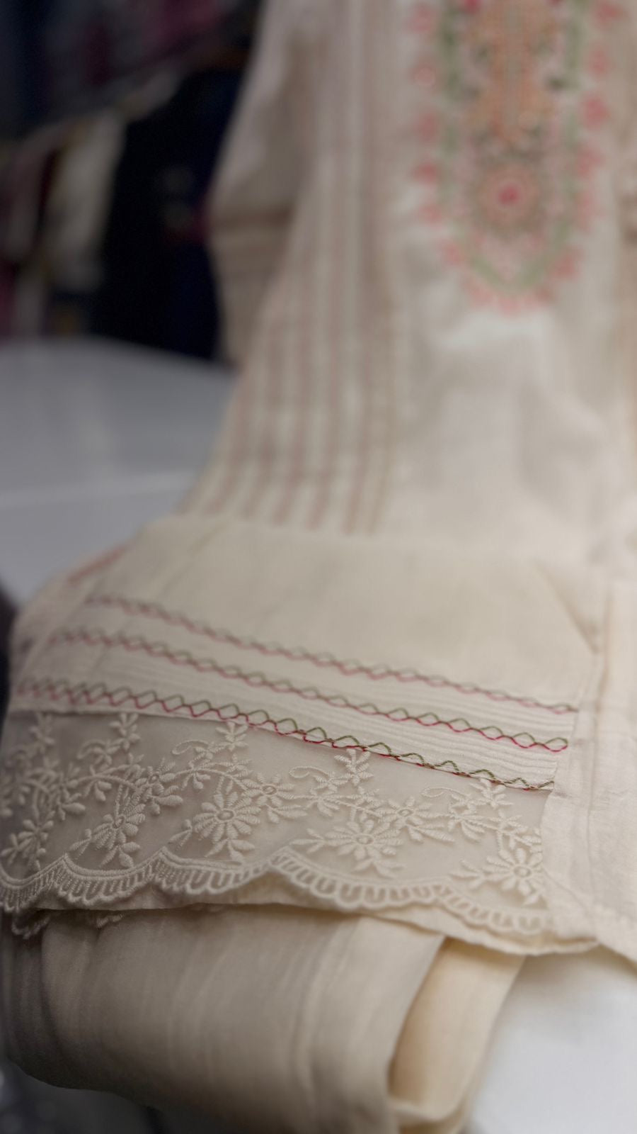 Ivory Bloom Karachi Style Suit Set