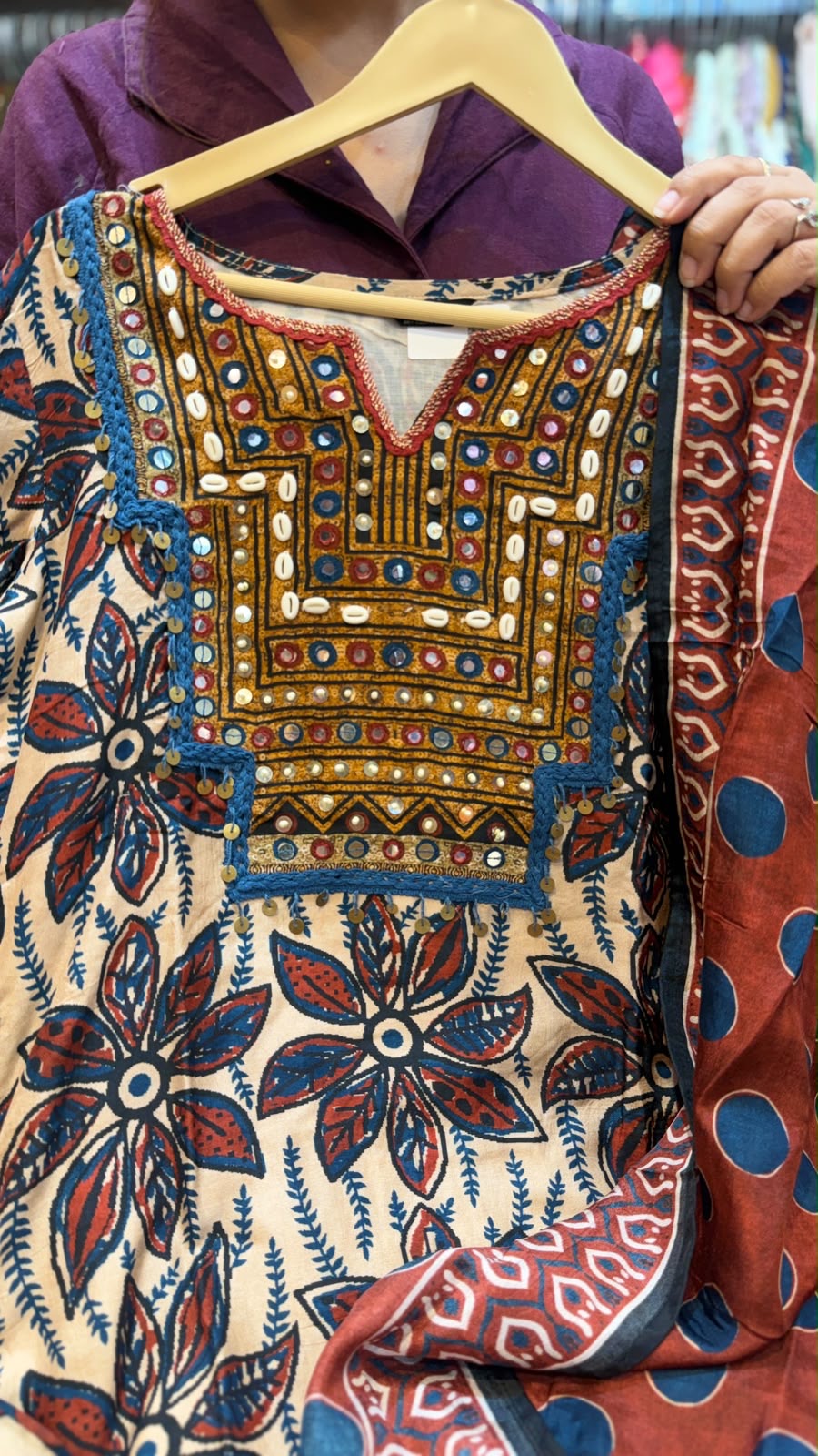 Nomad Heirloom – Mirrorwork Kalamkari Suit Set