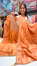 Sunehri Veil Shimmer Suit Set ~ Luxe