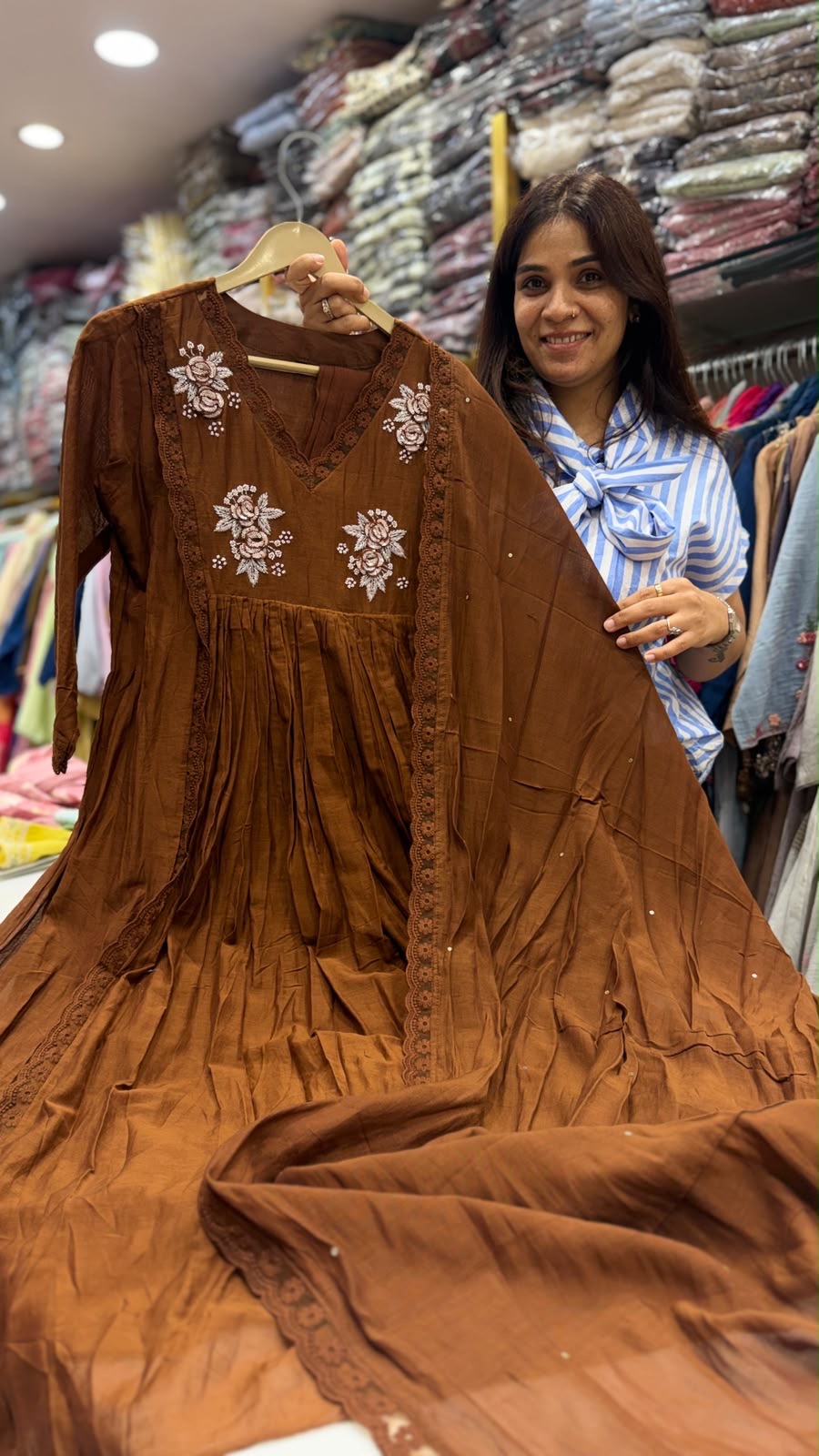 Rosé Thread Mul Chanderi Series