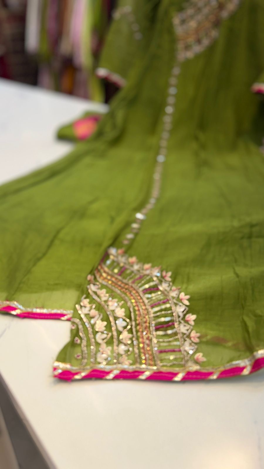 The Curve of Detail – Mul Chanderi Suit Set