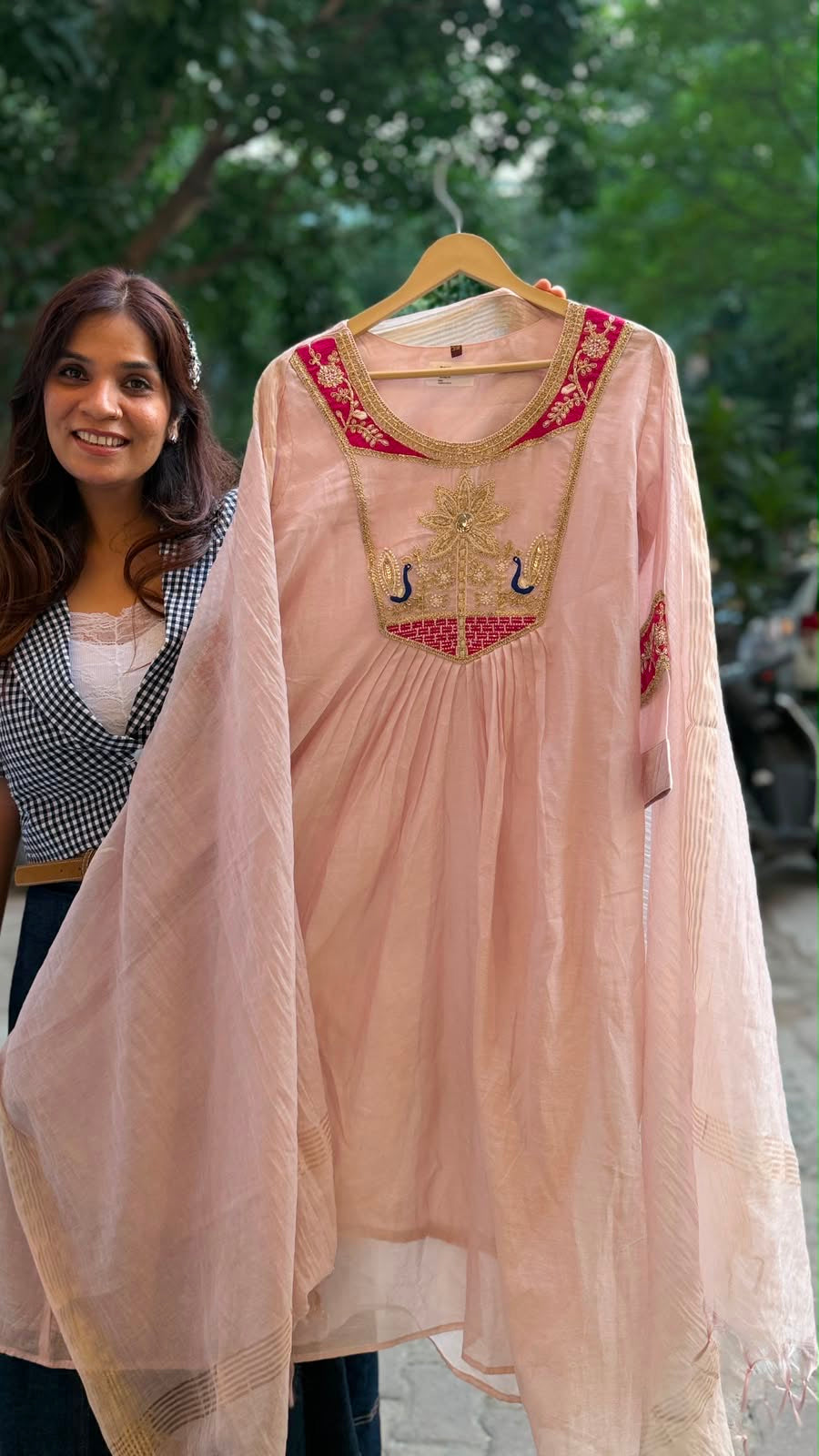 Blush Royale – Luxe Mul Chanderi Suit Set