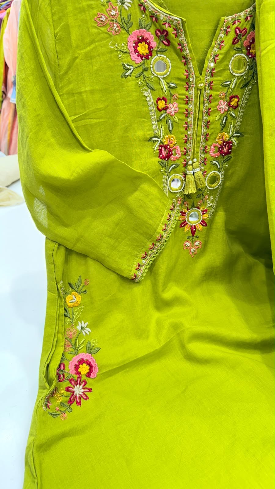 Aafreen Mirrorwork Mul Cotton Ensemble