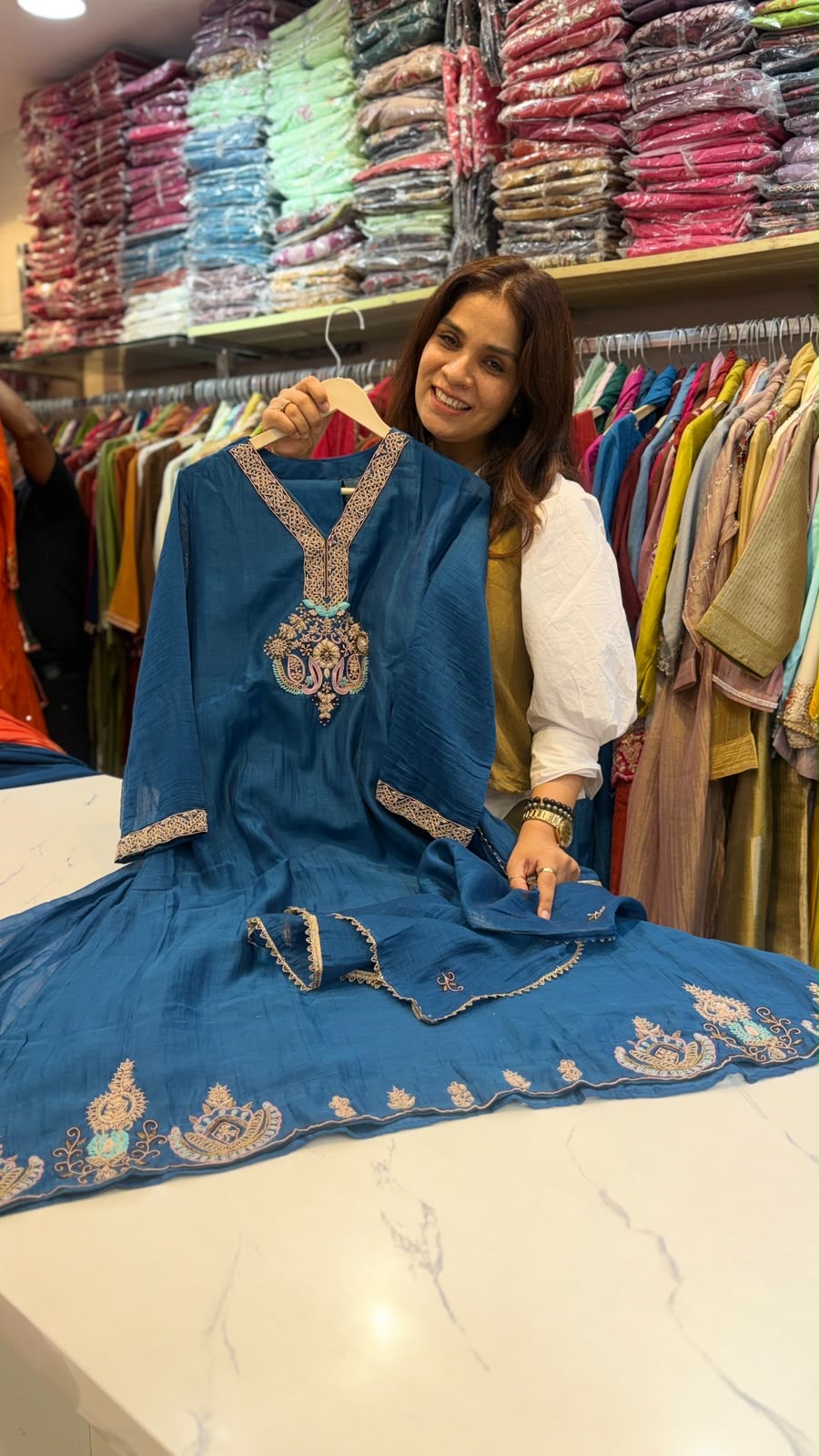 The Heritage Luxe – Mul Chanderi Suit Set