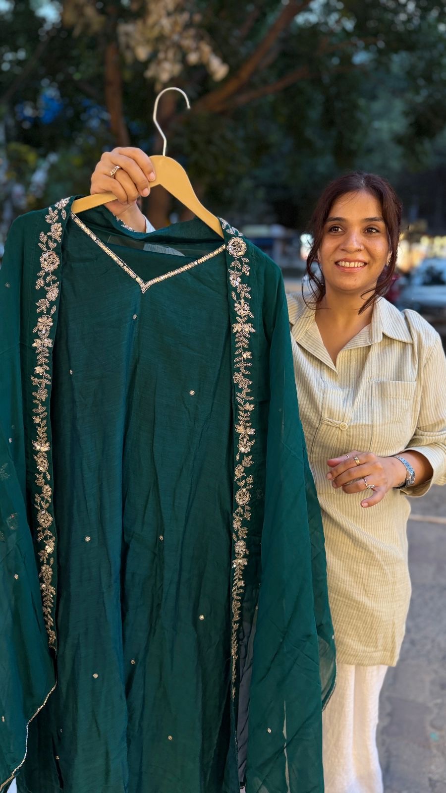 Starlit Grace Mul Chanderi