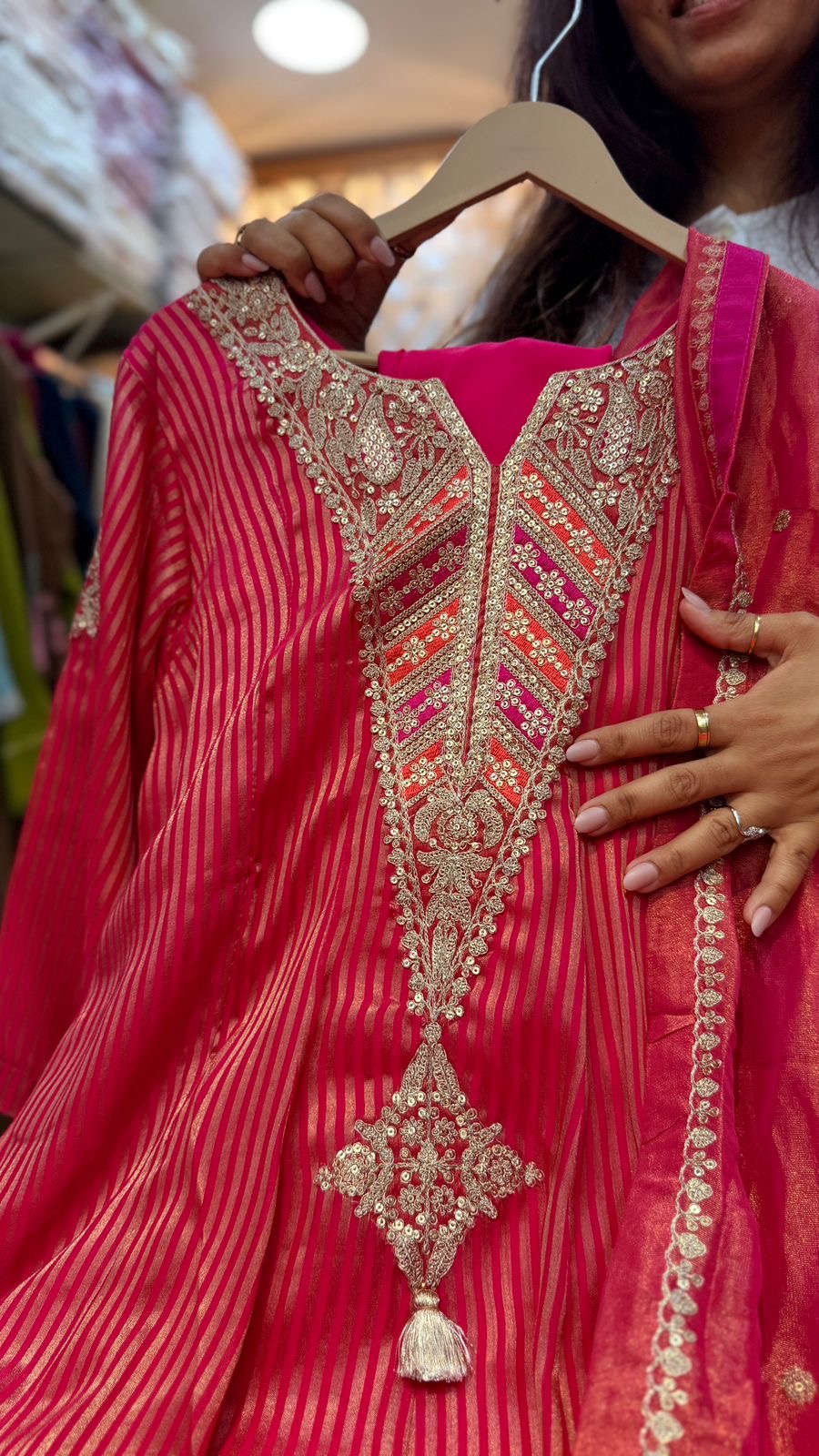 Rani Gulnaar Zari Suit Set