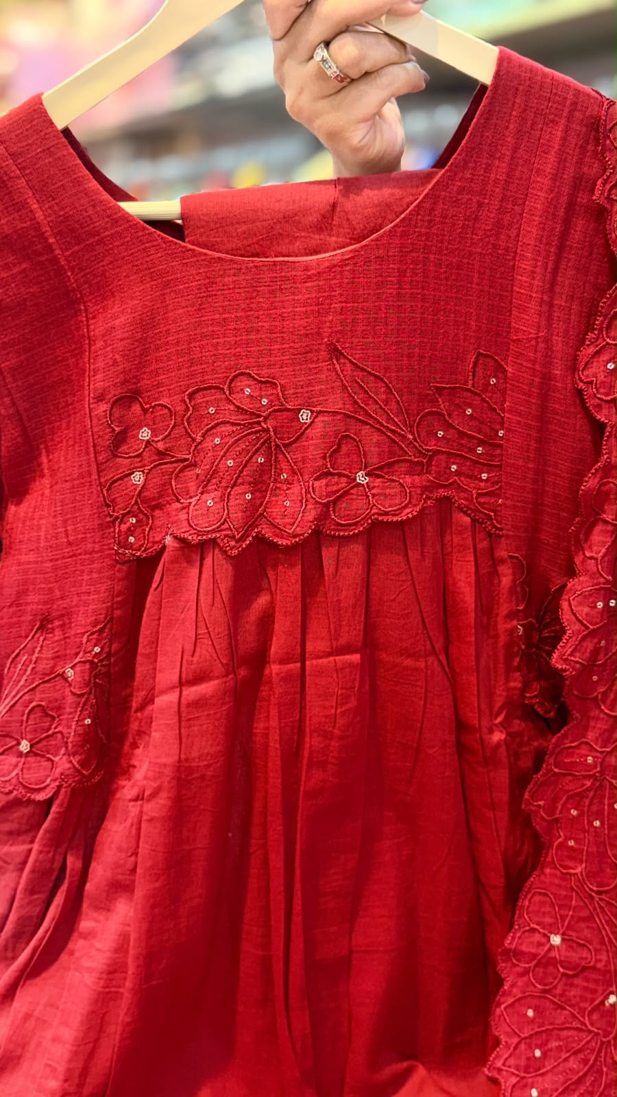 The Scarlet Detail – Kota Doria Suit Set