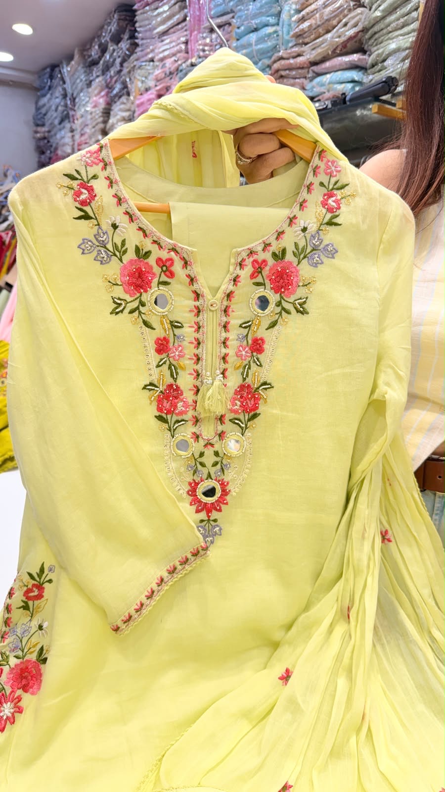Aafreen Mirrorwork Mul Cotton Ensemble