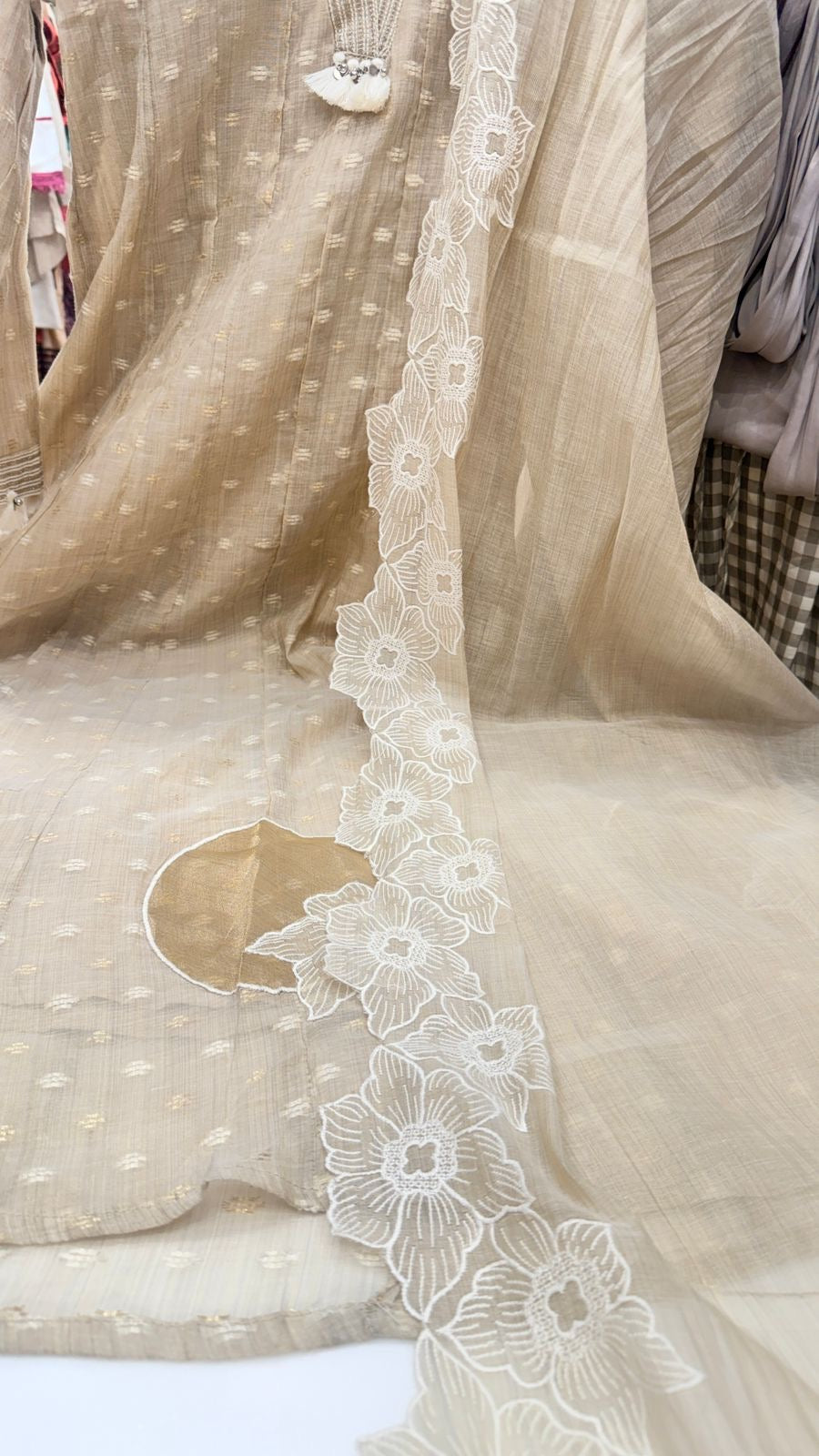 Camilla Jamdani Mul Chanderi Suit Set
