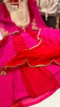 A Love Letter in Fuchsia – Luxury Anarkali Style Suit Set ✨