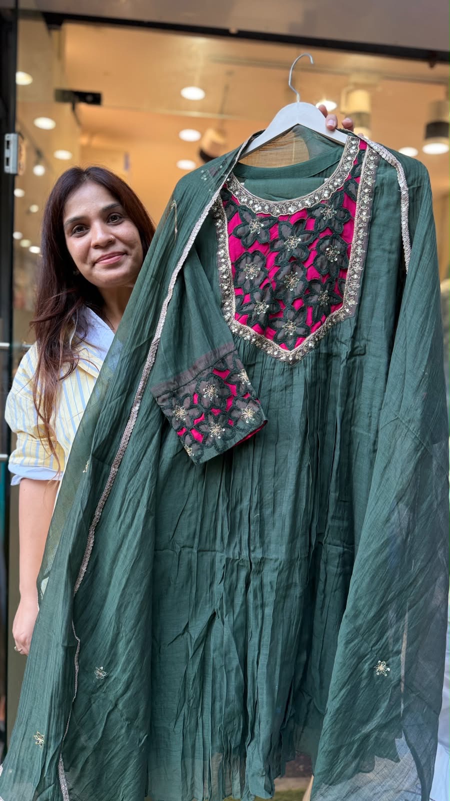 Scarlet Society - Luxe Cutwork Mul Chanderi Suit Set