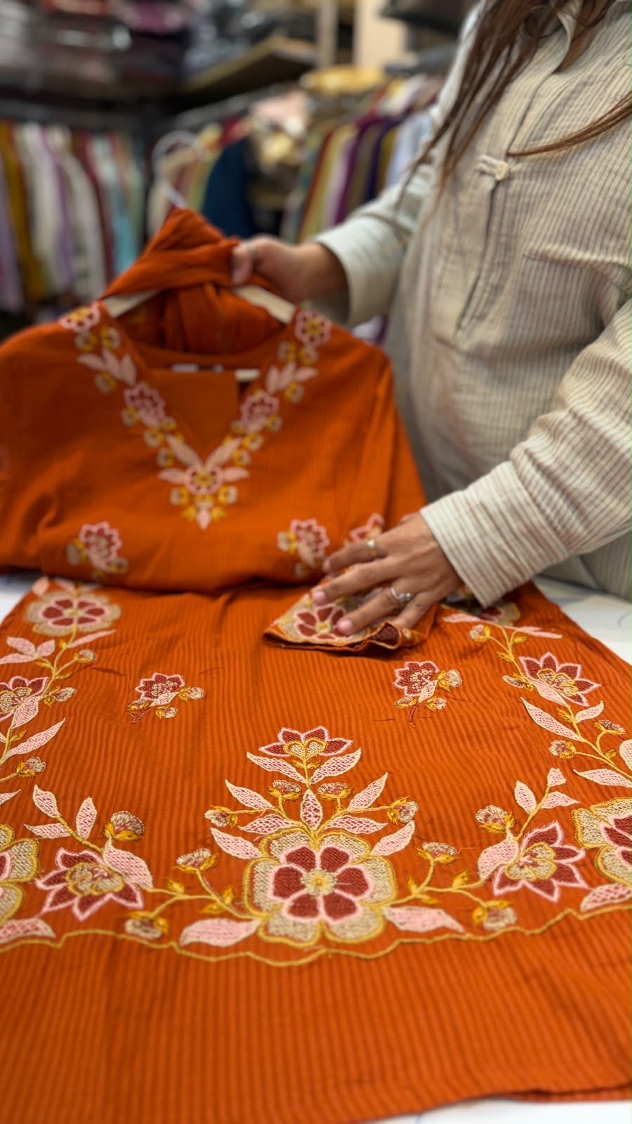 A Garden Set Ablaze – Embroidered Suit Set