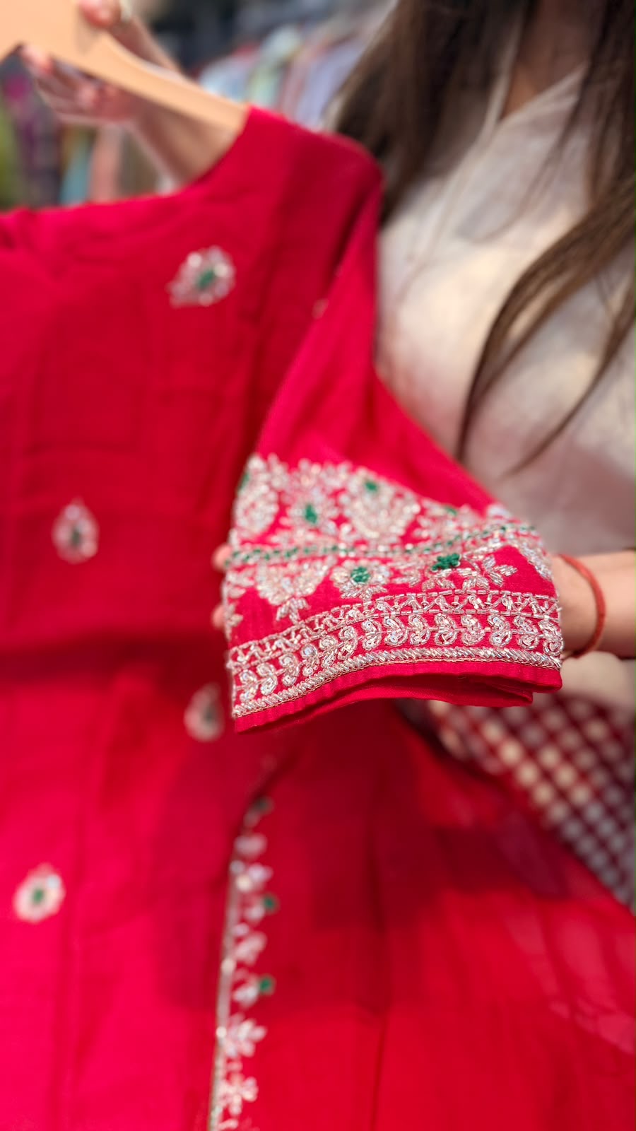 A Little Sparkle, A Lot of Charm – Embroidered Mul Chanderi Set ✨