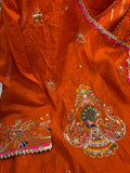 The Angrakha in Ember – Mul Chanderi Suit Set ⭐
