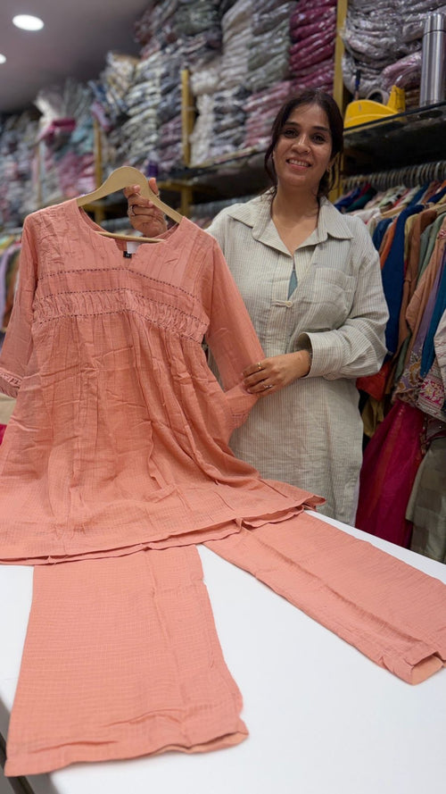 Peachwood Poise Kota Doria Co-ord