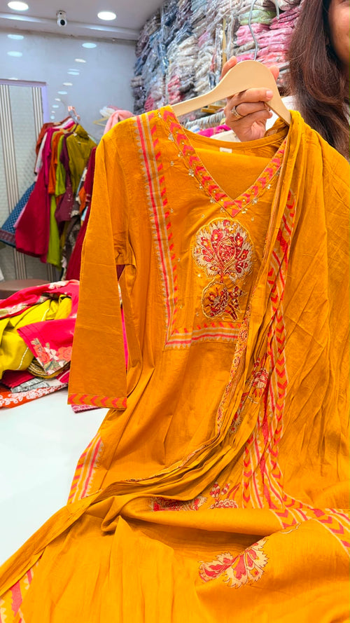Sunlit Marigold Bloom Suit Set