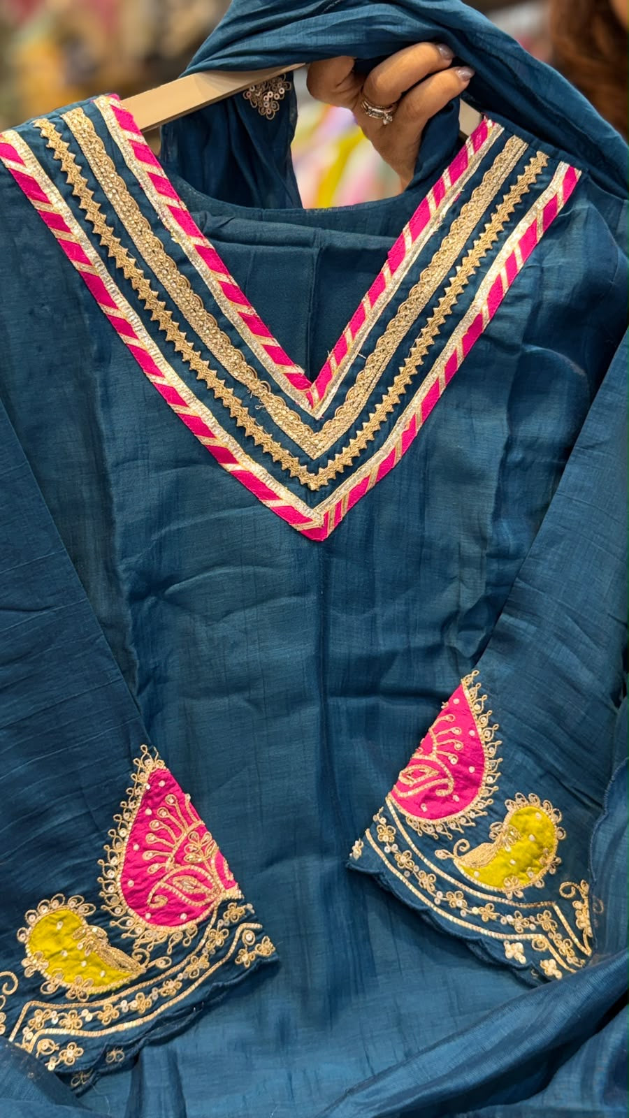 Paisleys in High Society – Mul Chanderi Suit Set