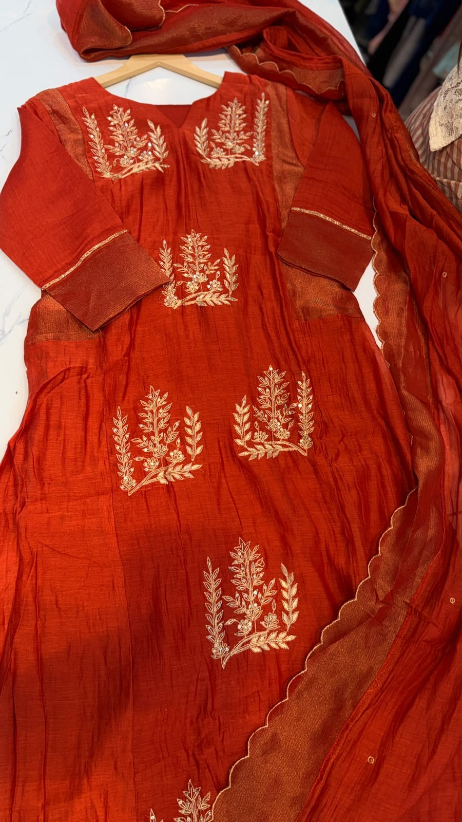Botanical Alchemy – Mul Chanderi Suit Set