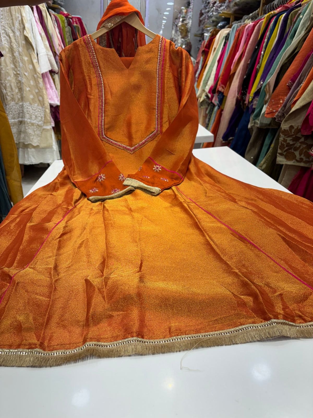 Shimmer, With a Little Drama – Anarkali Suit Set ⭐