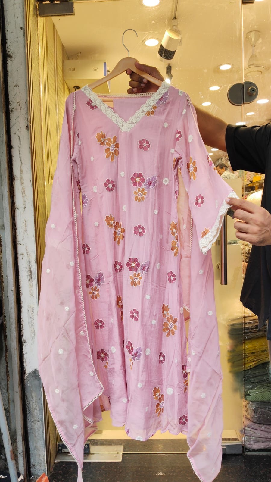 ~ Wisteria & Lace — Mul Chanderi Couture ~