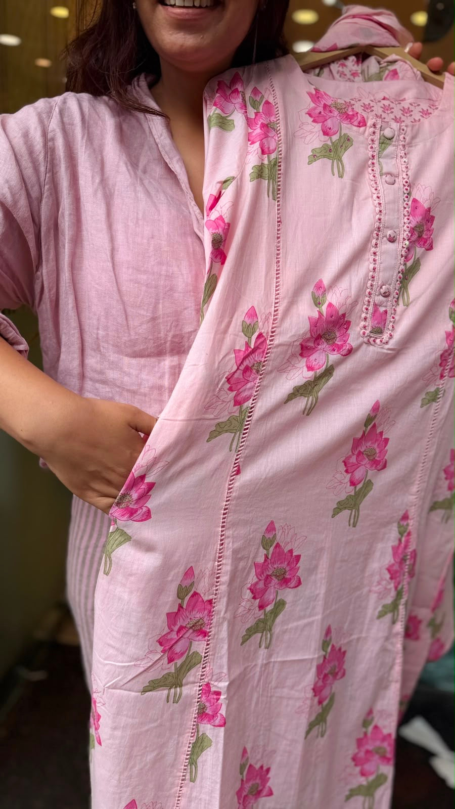 Lotus Whisper Mul Cotton Suit Set