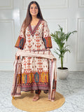 Ivory Heritage Printed Suit Set