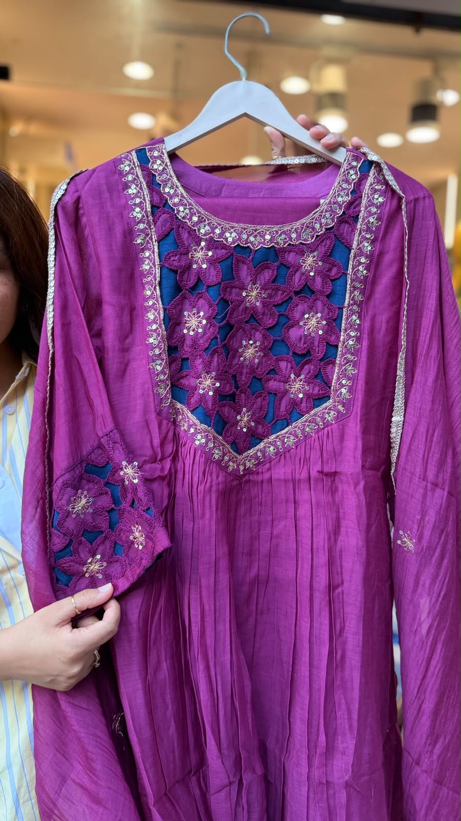 Scarlet Society - Luxe Cutwork Mul Chanderi Suit Set